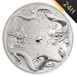 SREBRNA MONETA DOUBLE DRAGON 2019 1 oz 24H VM
