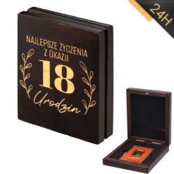 ETUI na SZTABKĘ DREWNIANE Certipack- 18  URODZINY