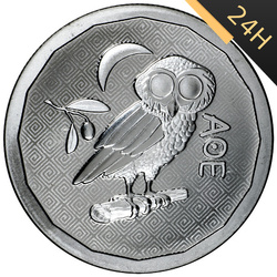 SREBRNA MONETA ATEŃSKA SOWA LOSOWY ROCZNIK 1 oz 24H VM